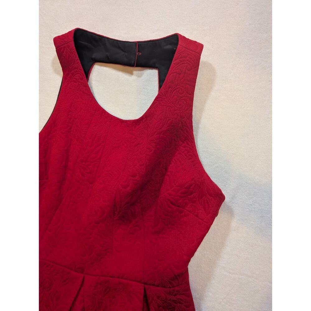 anthropologie moulinette soeurs red holiday dress size 4 - Picture 5 of 9